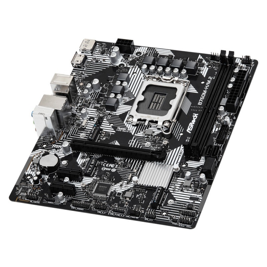 ASROCK μητρική B760M-H/M.2, 2x DDR5, s1700, USB 3.2, mATX - Image 3