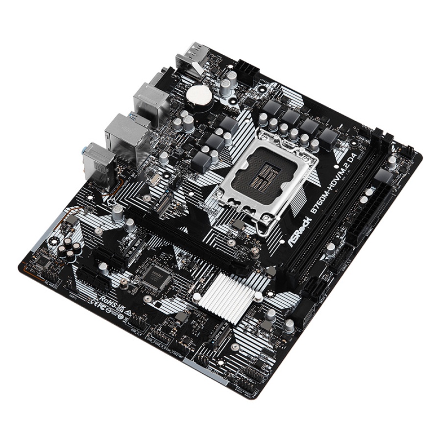 ASROCK μητρική B760M-HDV/M.2 D4, 2x DDR4, s1700, USB 3.2 Gen1, mATX - Image 4