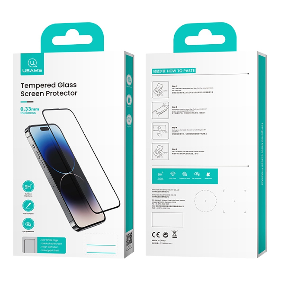 USAMS tempered glass για iPhone 15 US-BH862, 0.33mm - Image 4