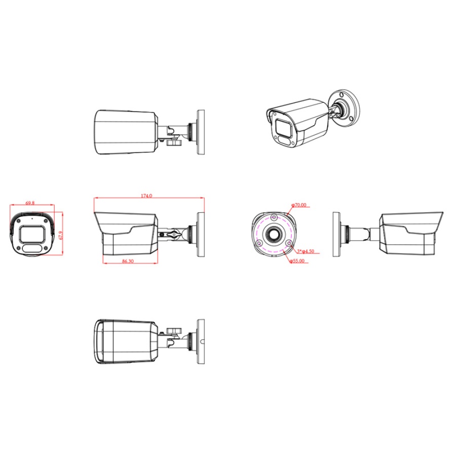 LONGSE υβριδική κάμερα BPSCTHC500FKEW, 2.8mm, 8MP, IP66, LED έως 25m - Image 4