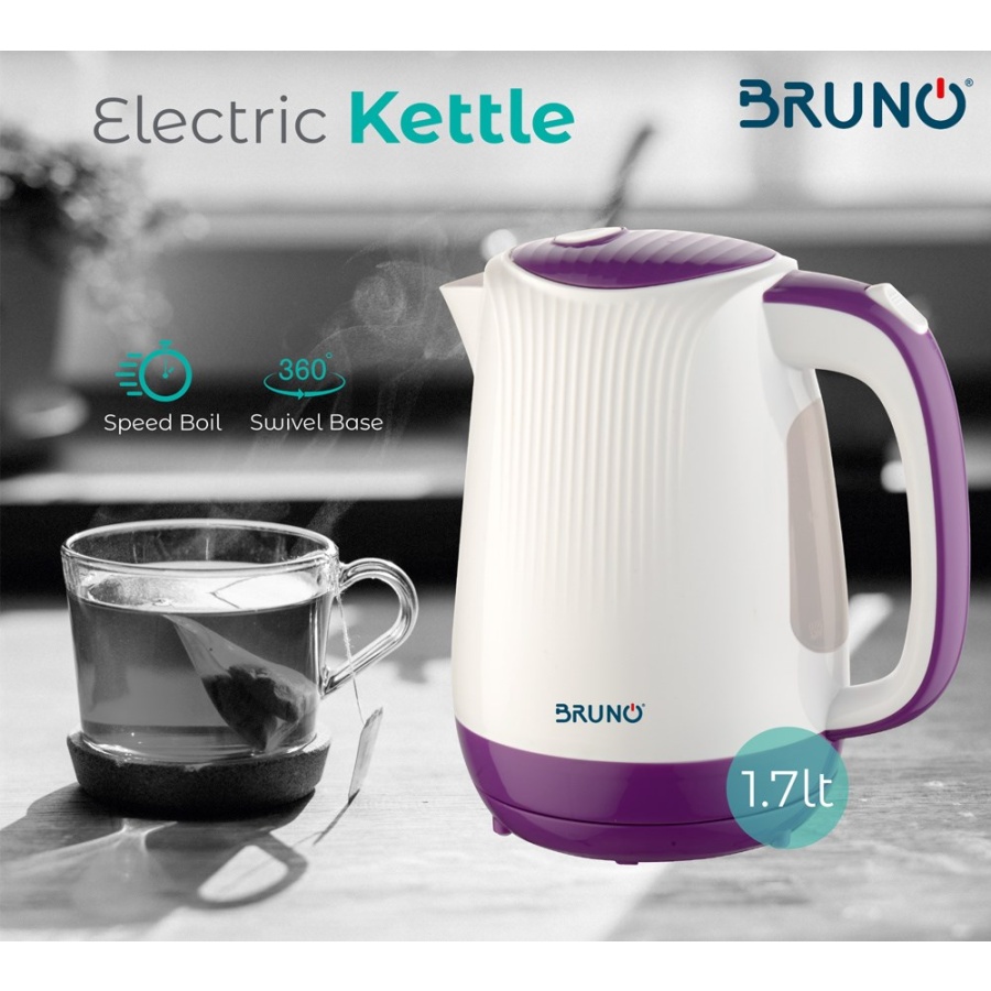 BRUNO Ηλεκτρικός βραστήρας BRN-0001, 2200w, 1.7lt, βάση 360°, LED - Image 2