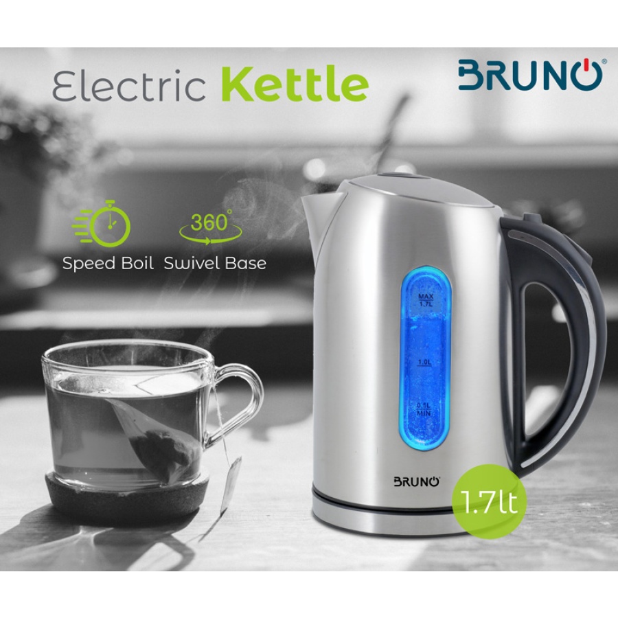 BRUNO Ηλεκτρικός βραστήρας BRN-0028, 2200W, 1.7lt, βάση 360°, LED - Image 2