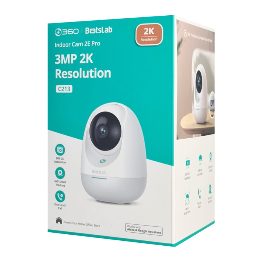 BOTSLAB smart κάμερα C213, 3MP/2K, WiFi & LAN, 360° PTZ, SD - Image 5