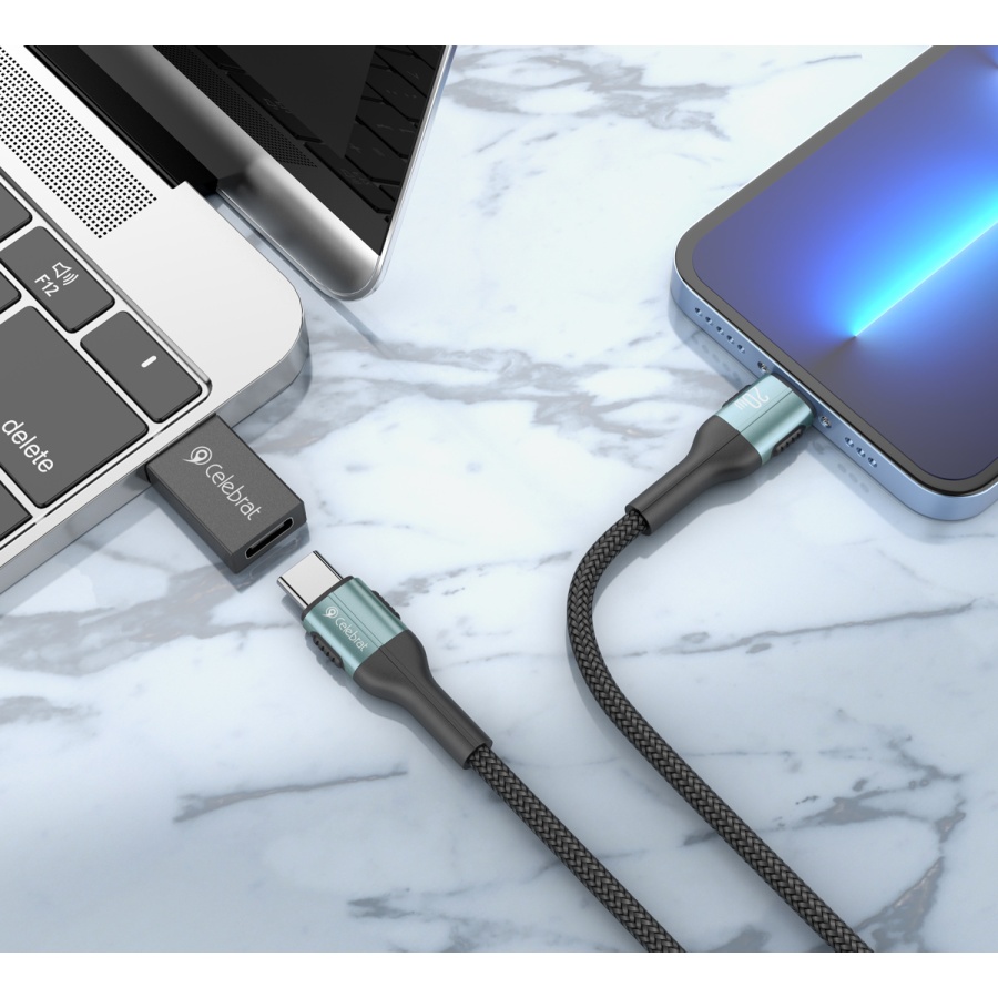 CELEBRAT αντάπτορας USB 3.0 σε USB-C CA-01, 3A, 5Gbps, μαύρος - Image 3