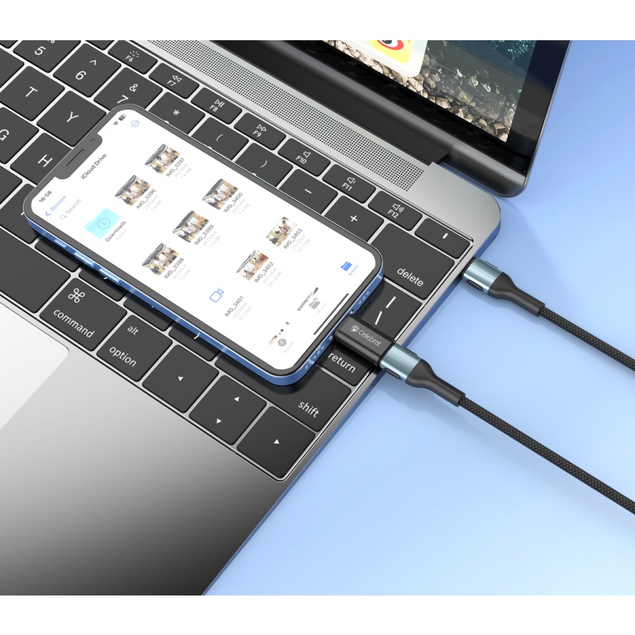 CELEBRAT αντάπτορας Lightning σε USB-C CA-03, 2A, 480Mbps, μαύρος - Image 3