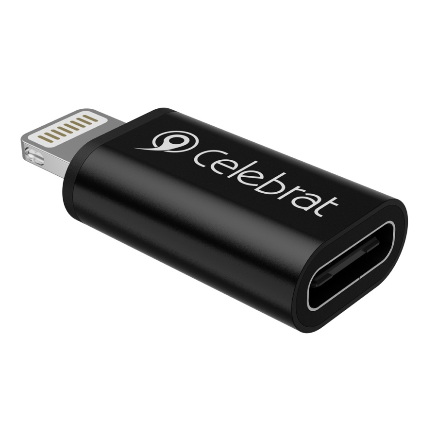 CELEBRAT αντάπτορας Lightning σε USB-C CA-03, 2A, 480Mbps, μαύρος - Image 5