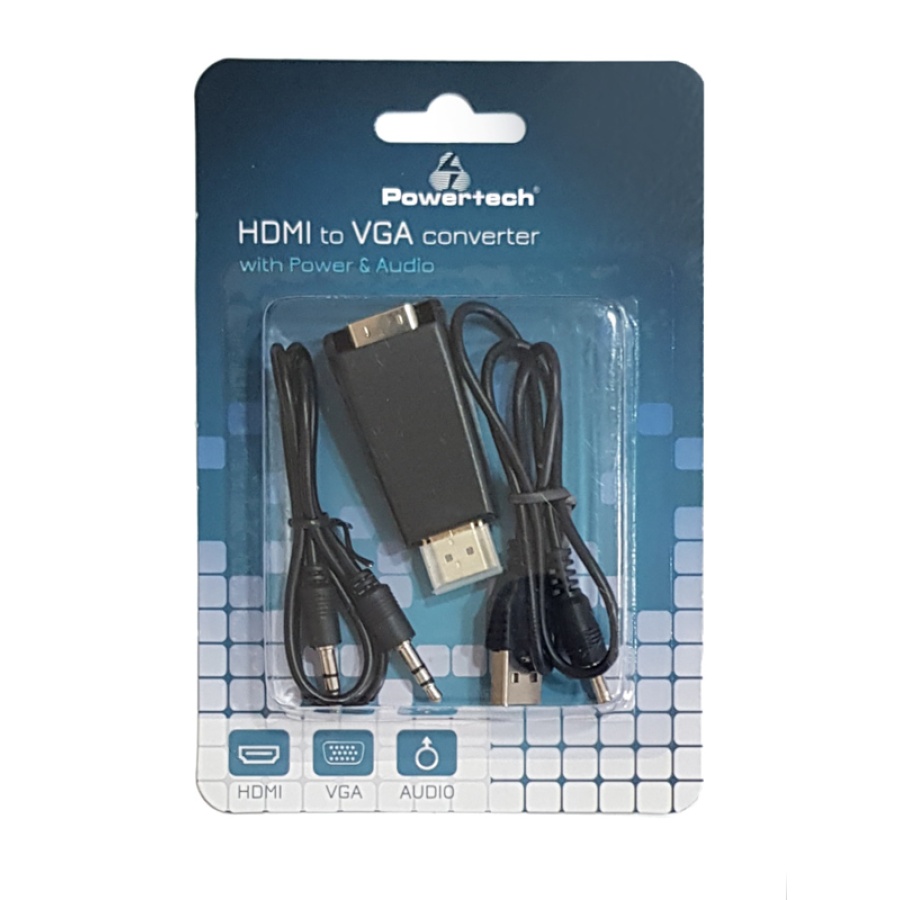 POWERTECH αντάπτορας HDMI 19pin σε VGA CAB-H076, audio jack, USB power - Image 7