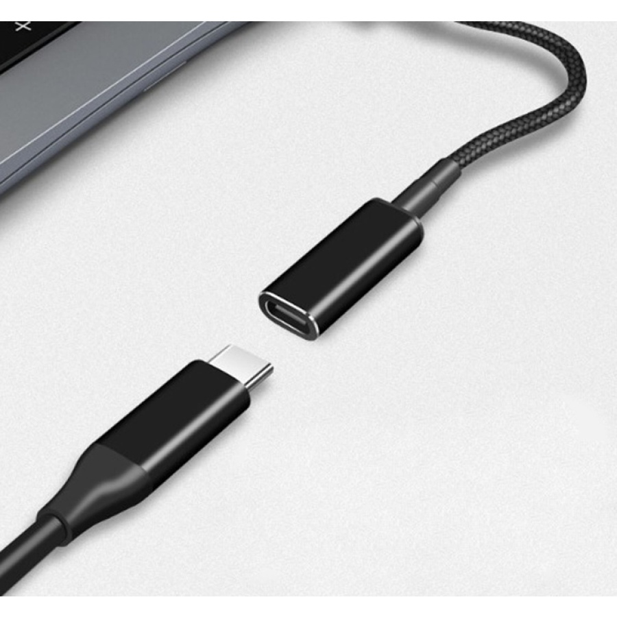 POWERTECH καλώδιο τροφοδοσίας CAB-UC065, USB-C σε Sony 6.0x4.3mm, μαύρο - Image 2