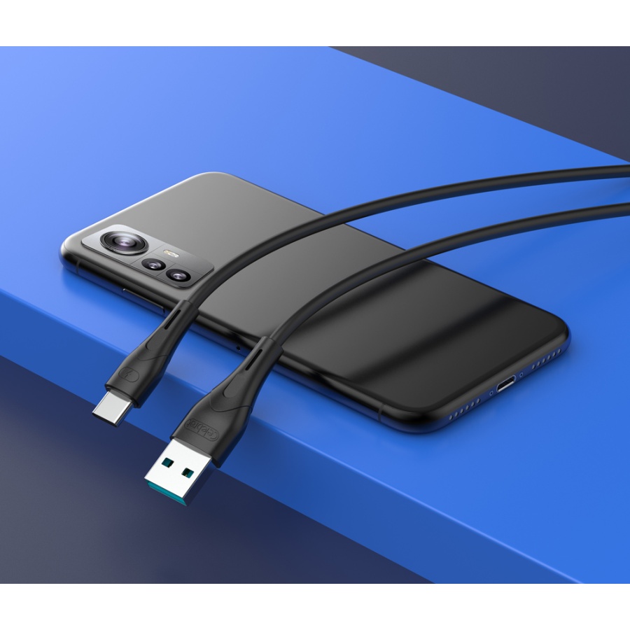 CELEBRAT καλώδιο USB-C σε USB CB-18T, 15W, 480Mbps, 1m, μαύρο - Image 2