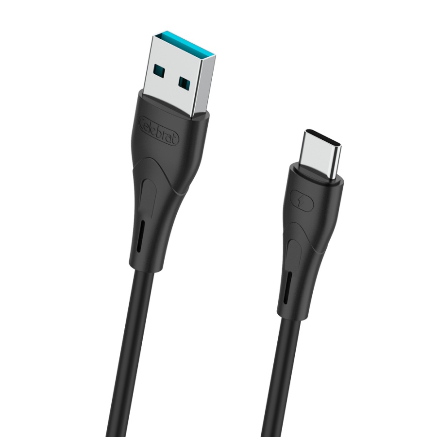 CELEBRAT καλώδιο USB-C σε USB CB-18T, 15W, 480Mbps, 1m, μαύρο