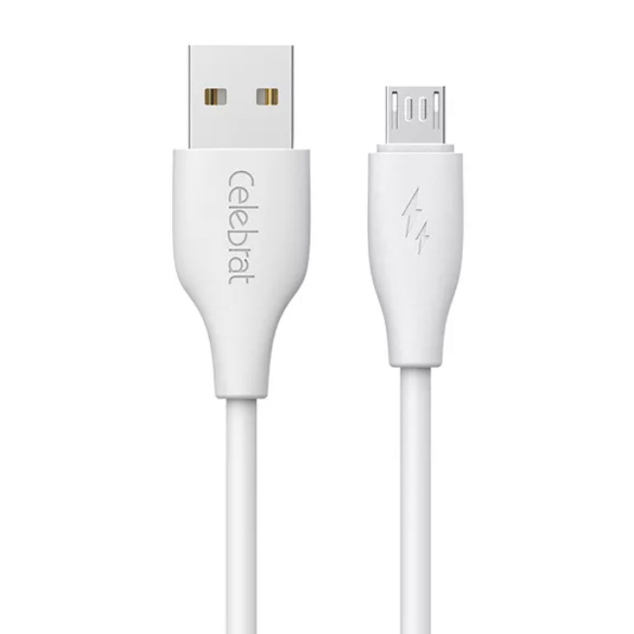 CELEBRAT καλώδιο micro USB σε USB CB-31, 15W, 480Mbps, 1m, λευκό - Image 3