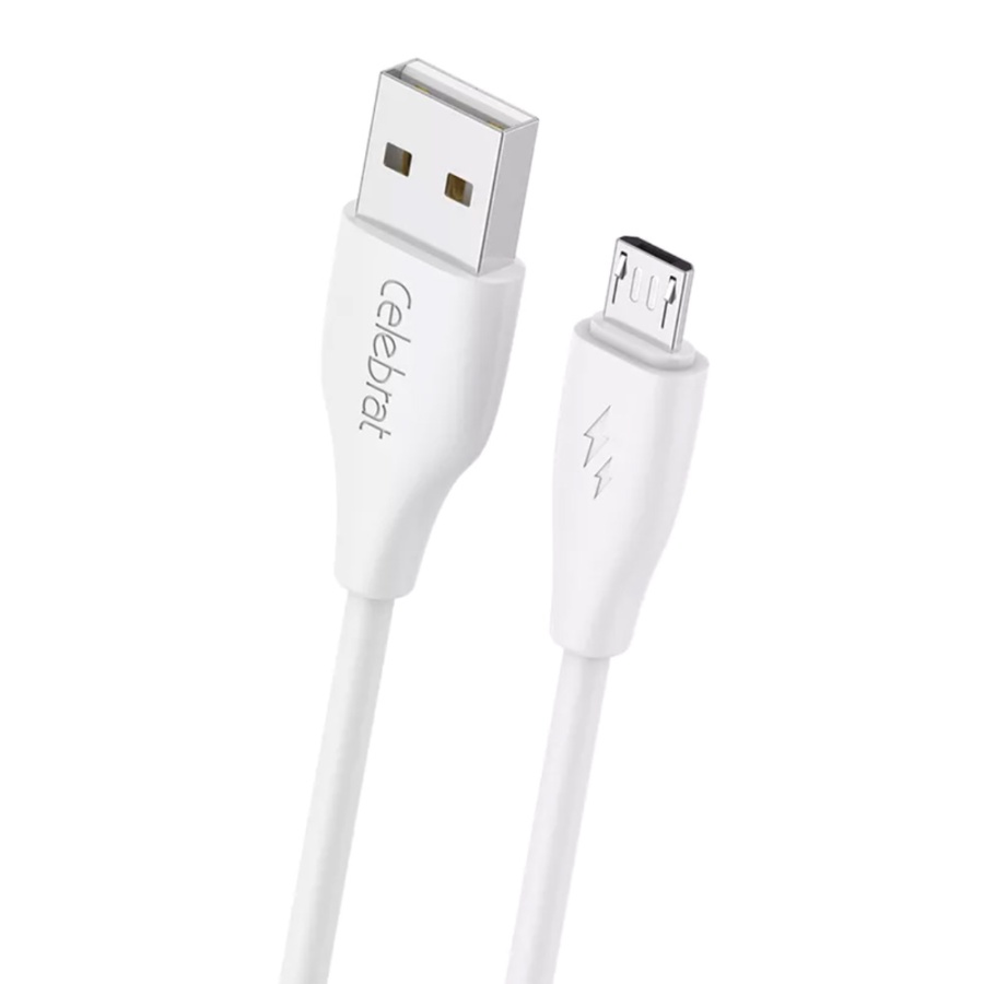 CELEBRAT καλώδιο micro USB σε USB CB-31, 15W, 480Mbps, 1m, λευκό