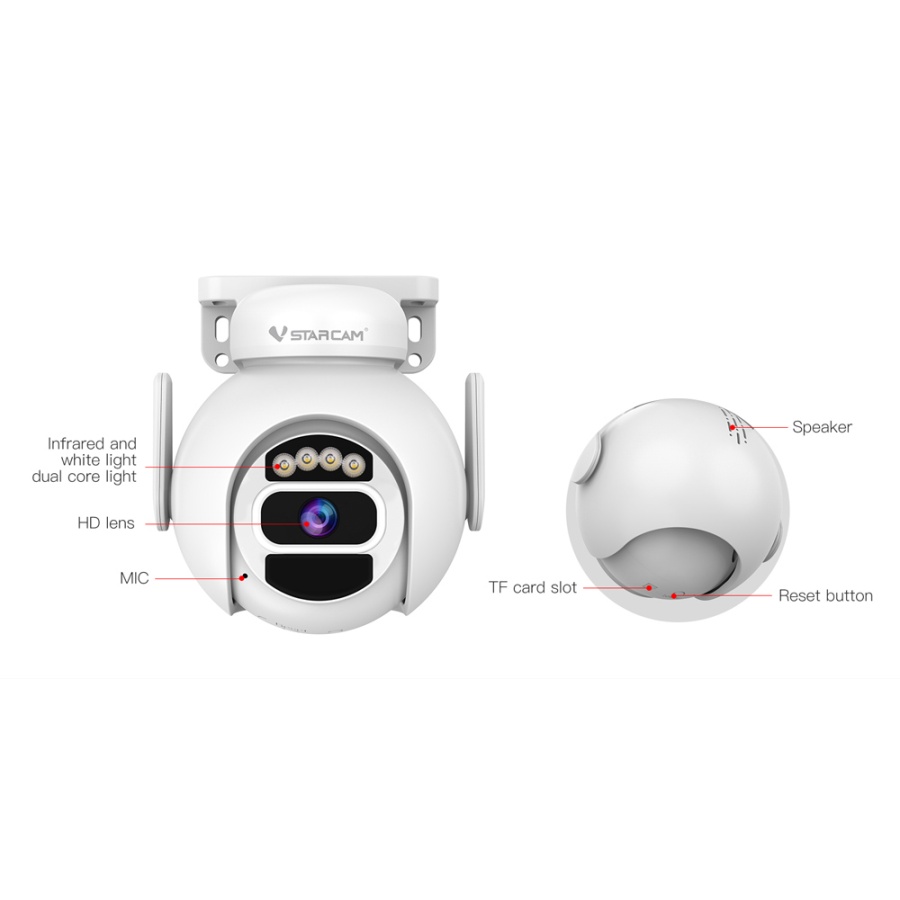 VSTARCAM smart ηλιακή κάμερα CB65, 3MP, WiFi, SD, PTZ, 6000mAh, IP66 - Image 9