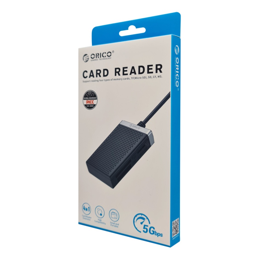 ORICO card reader CL4T-A3 για Micro SD/SD/CF/MS, USB 3.0, μαύρο - Image 4