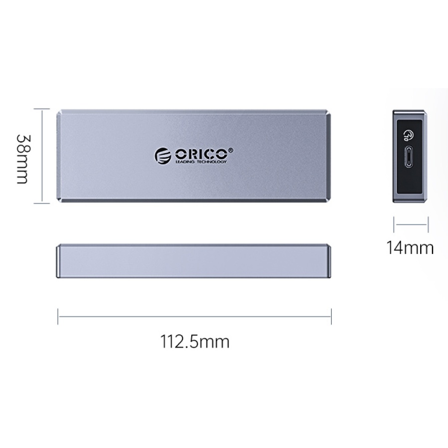 ORICO θήκη για Μ.2 SATA SSD CM2C3-GY-BP, 6Gbps, έως 4TB, γκρι - Image 3