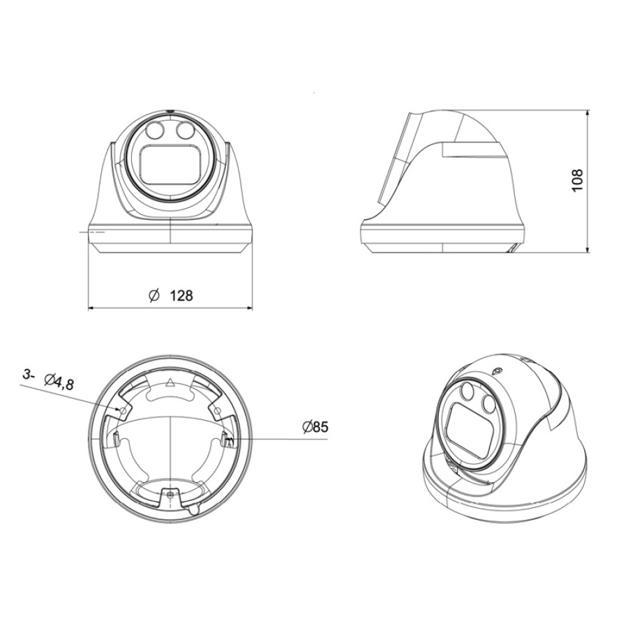 LONGSE IP κάμερα CMLBFG400WH, 2.8mm, 4MP, αδιάβροχη IP67, PoE - Image 4