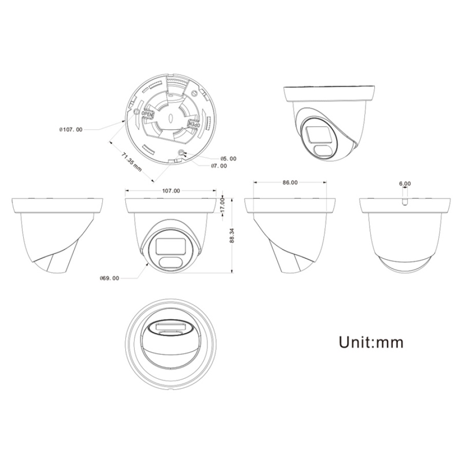 LONGSE υβριδική κάμερα CMSDTHC500FKEW, 2.8mm, 8MP, IP65, LED έως 25m - Image 4