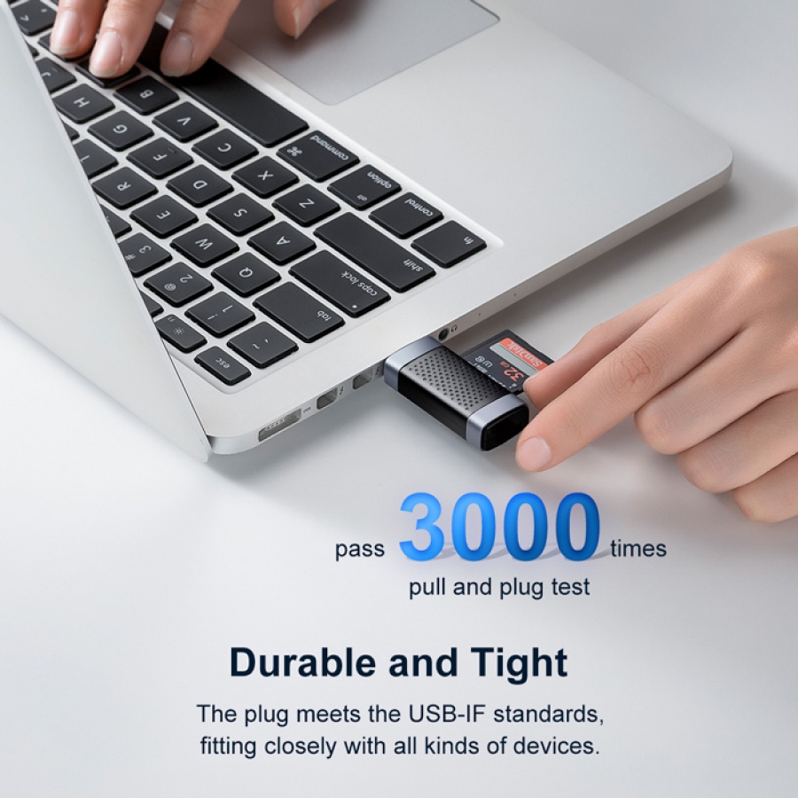 ORICO card reader CS2D-A3 για SD & Micro SD, USB 3.0, μαύρο - Image 2