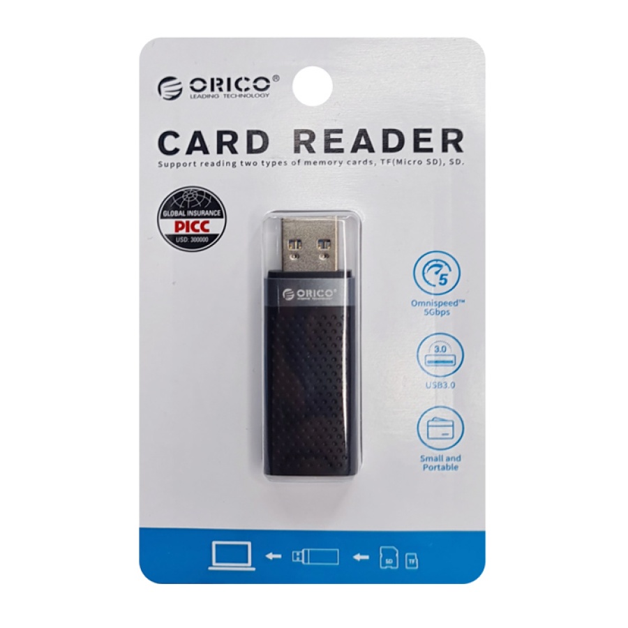 ORICO card reader CS2D-A3 για SD & Micro SD, USB 3.0, μαύρο - Image 4