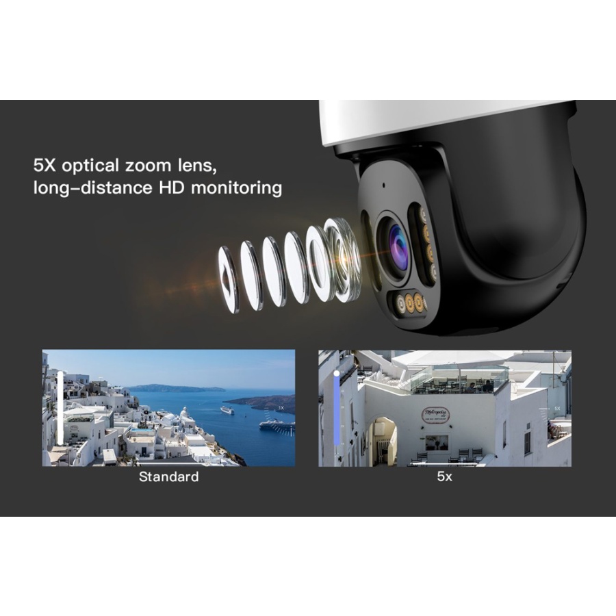 VSTARCAM smart κάμερα CS611Q-X5, 4MP, WiFi, PTZ, 5x zoom, SD, IP66 - Image 4