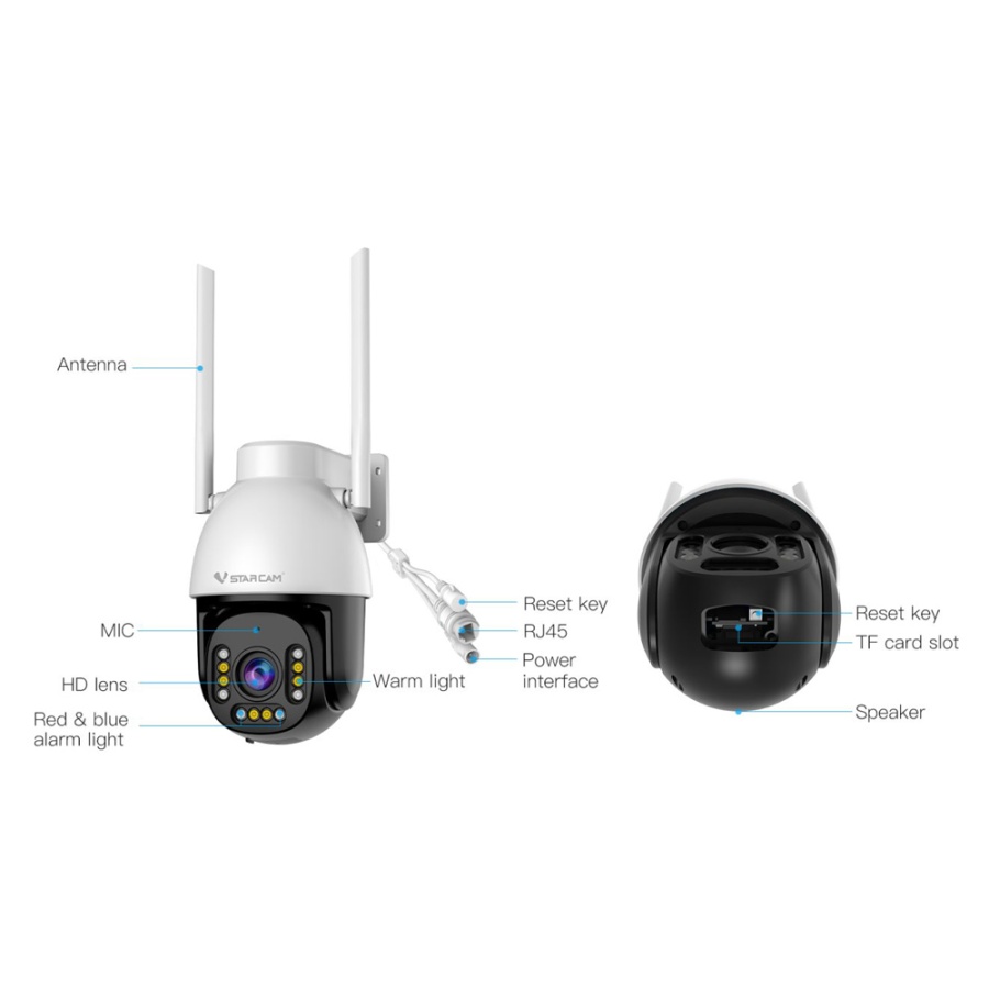 VSTARCAM smart κάμερα CS611Q-X5, 4MP, WiFi, PTZ, 5x zoom, SD, IP66 - Image 11