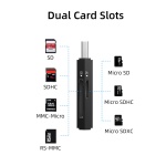 CABLETIME card reader CT-ASD3-PB για SD & micro SD, USB, 5Gbps, μαύρο - Image 3