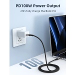CABLETIME καλώδιο USB-C CT-CM100, 100W PD, 1m, μαύρο - Image 2
