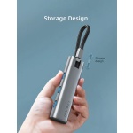 CABLETIME USB hub CT-HUBP4, 4x θυρών, 5Gbps, USB-C σύνδεση, γκρι - Image 3