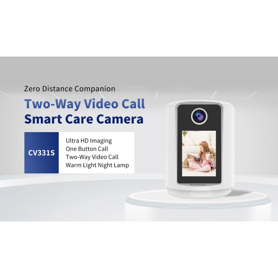 VSTARCAM smart κάμερα CV331S με οθόνη, 3MP, WiFi, 2000mAh, SD - Image 2