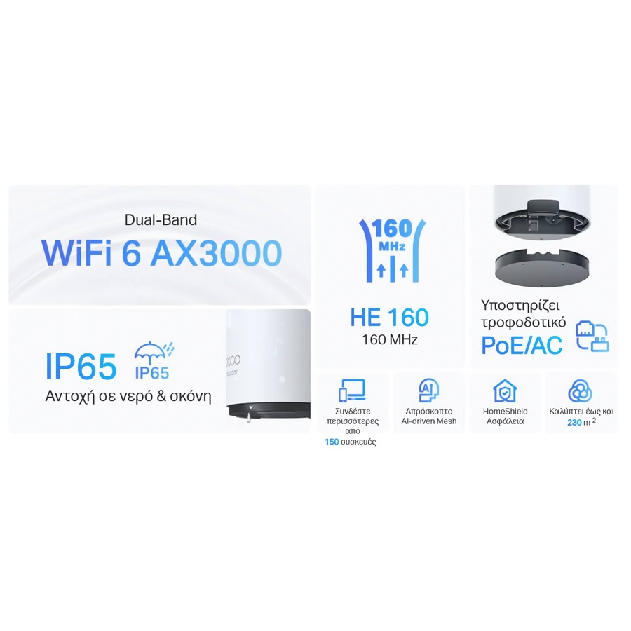 TP-LINK Whole Home Mesh Deco X50-Outdoor AX3000 Dual-Band Wi-Fi 6, Ver.1 - Image 3