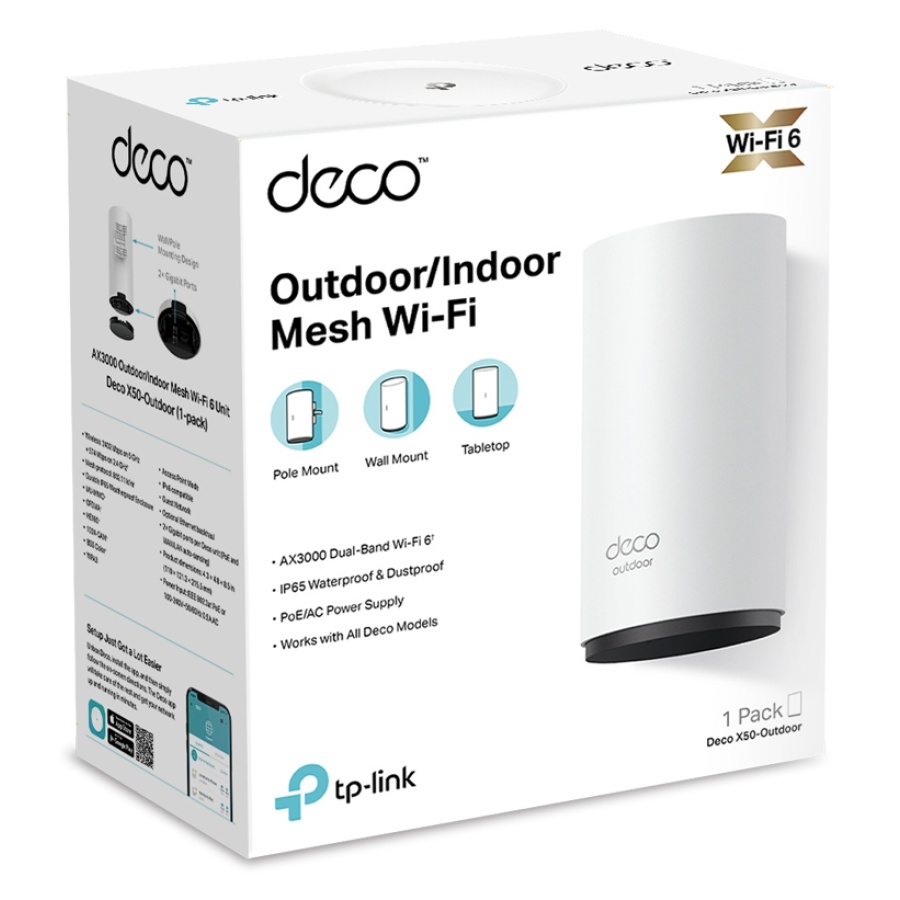 TP-LINK Whole Home Mesh Deco X50-Outdoor AX3000 Dual-Band Wi-Fi 6, Ver.1 - Image 9