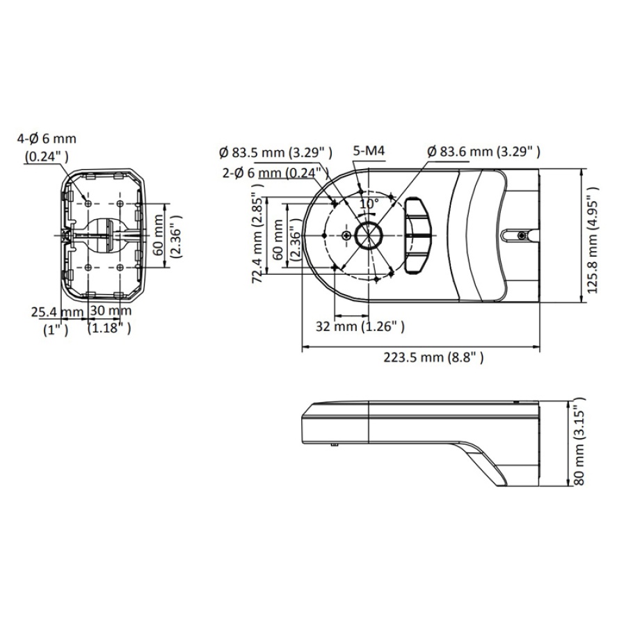 HIKVISION HIWATCH βάση κάμερας DS-1294ZJ-PT, μεταλλική/πλαστική, λευκή - Image 2