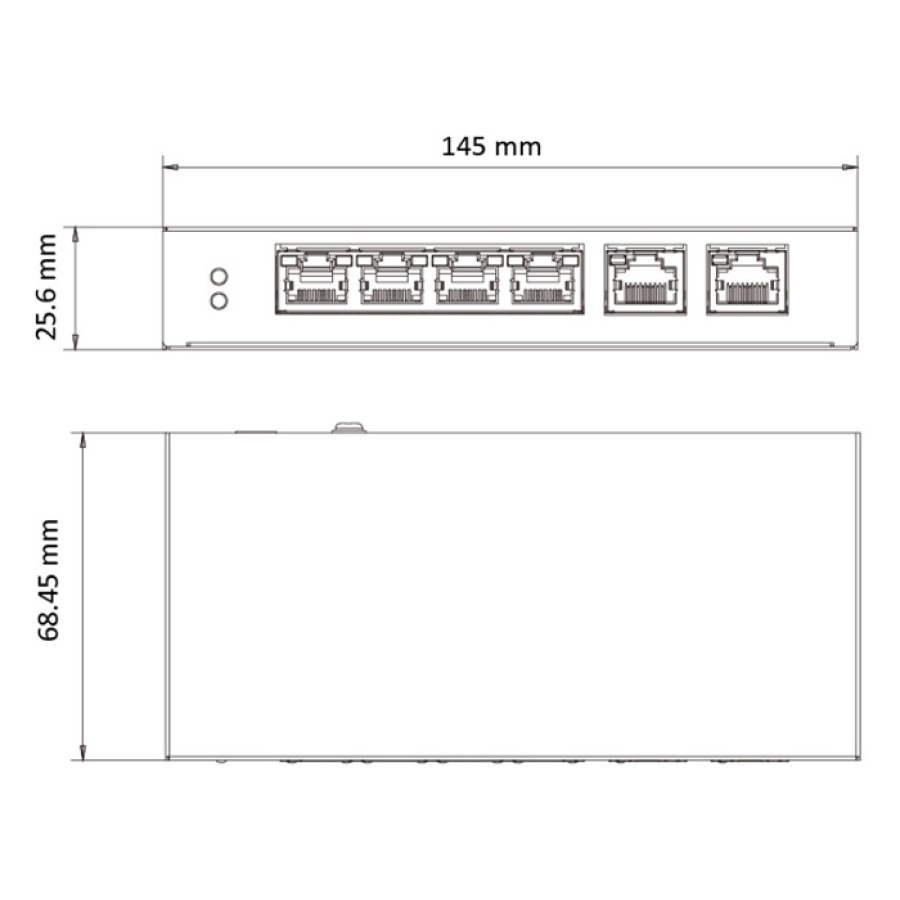 HIKVISION Managed switch DS-3E1106HP-EI, 4x PoE & 2x RJ45 ports, 100Mbps - Image 3