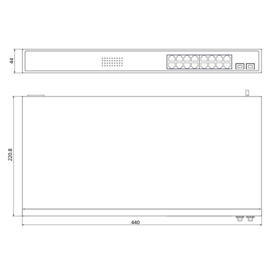 HIKVISION Managed switch DS-3E1518P-SI, 16x PoE & 2x SFP ports, 1000Mbps - Image 3