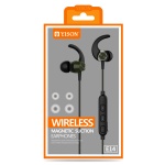 YISON earphones E14 με μαγνήτη, Bluetooth, 10mm, 65mAh, μαύρα - Image 3