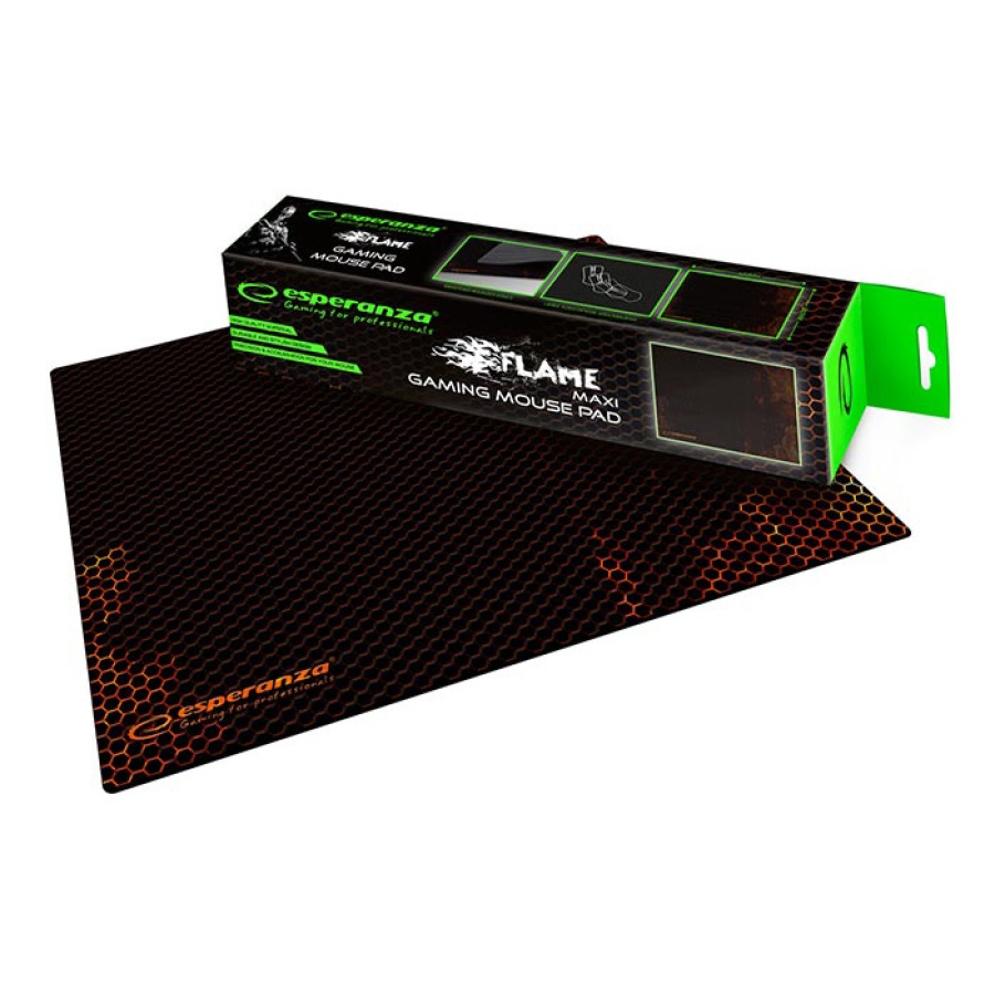 ESPERANZA gaming mouse pad Flame EGP103R, 400x300x3mm, μαύρο-κόκκινο - Image 2