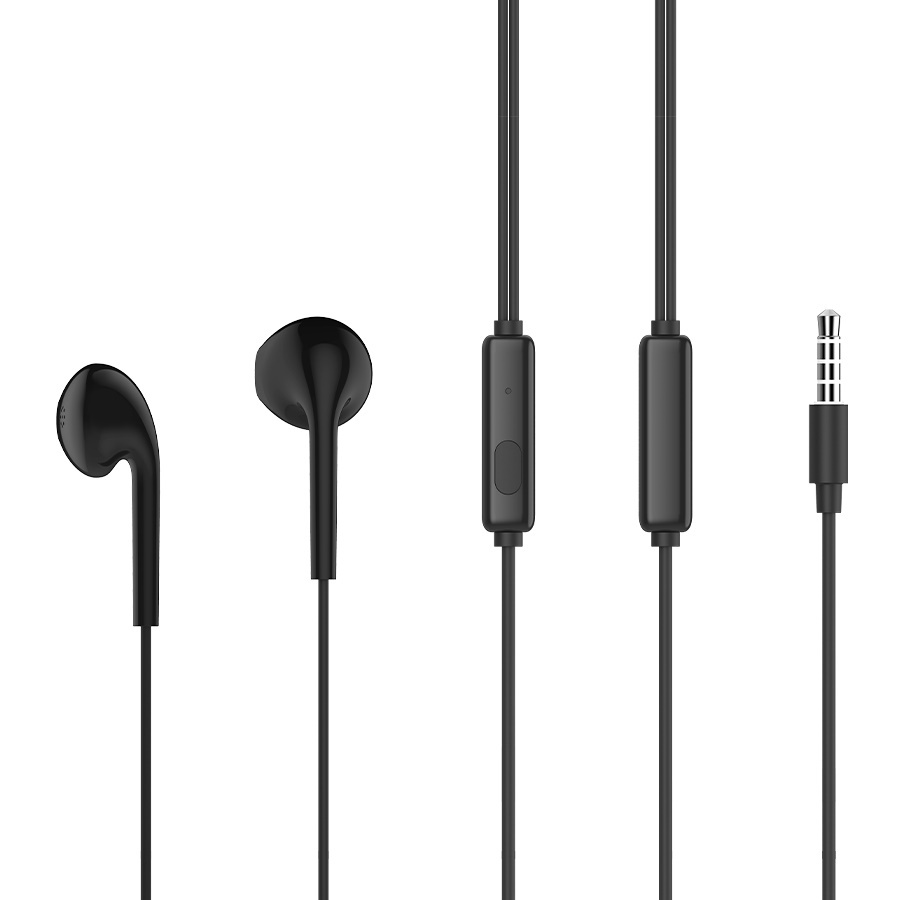 CELEBRAT earphones με μικρόφωνο G12, 3.5mm σύνδεση, Φ14.2mm, 1.2m, μαύρο - Image 2