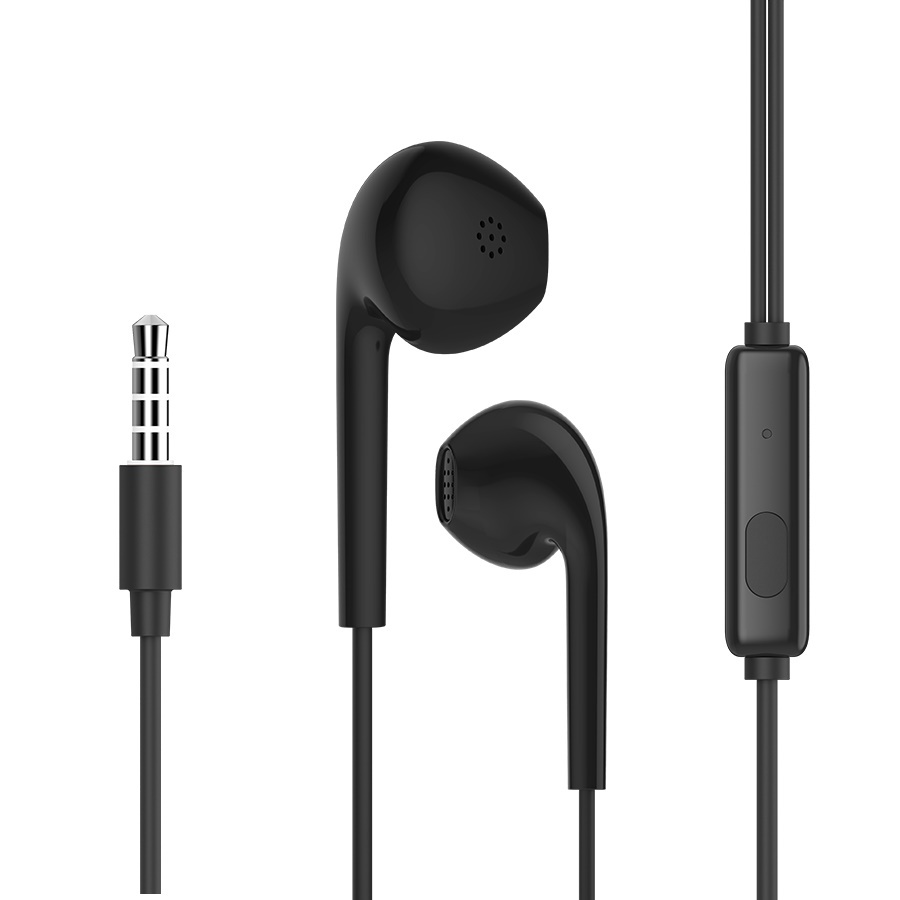 CELEBRAT earphones με μικρόφωνο G12, 3.5mm σύνδεση, Φ14.2mm, 1.2m, μαύρο