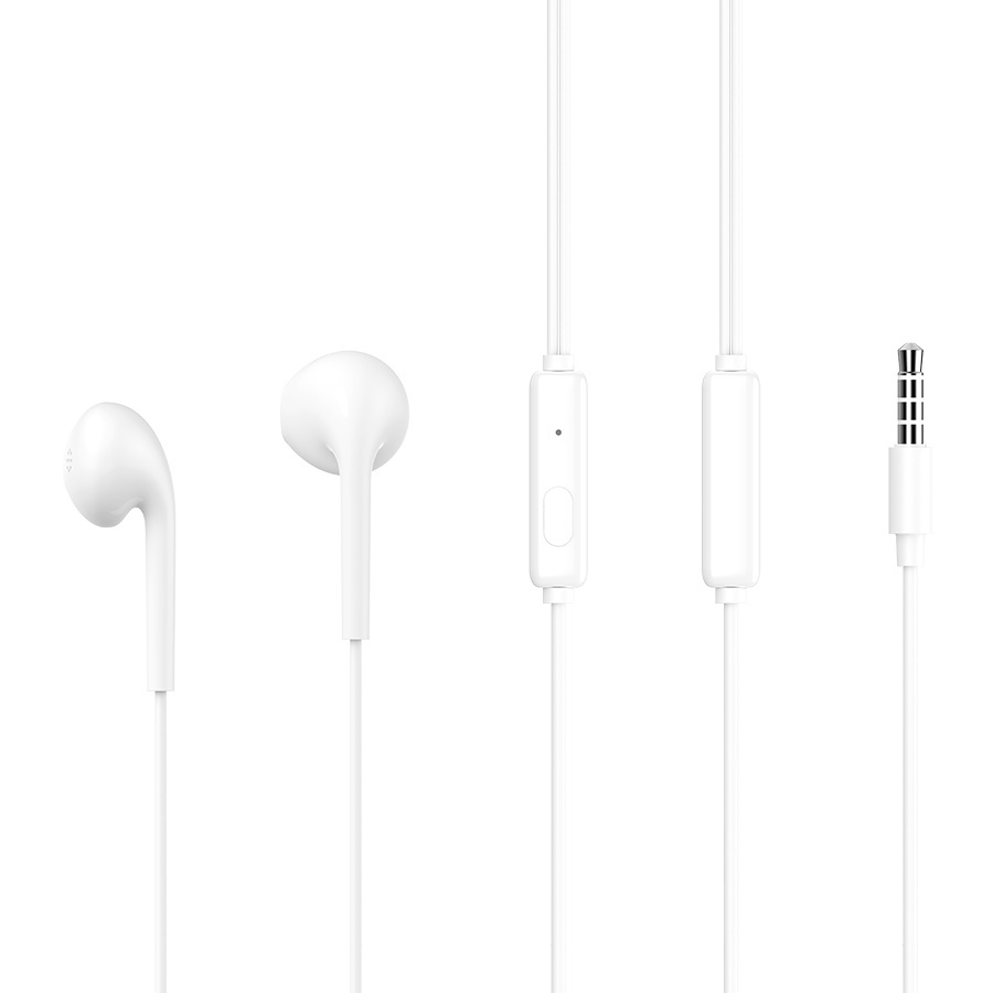 CELEBRAT earphones με μικρόφωνο G12, 3.5mm σύνδεση, Φ14.2mm, 1.2m, λευκό - Image 2