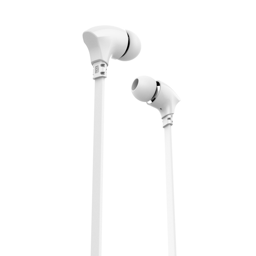 CELEBRAT earphones με μικρόφωνο G3, 3.5mm σύνδεση, Φ10mm, 1.2m, λευκά - Image 2