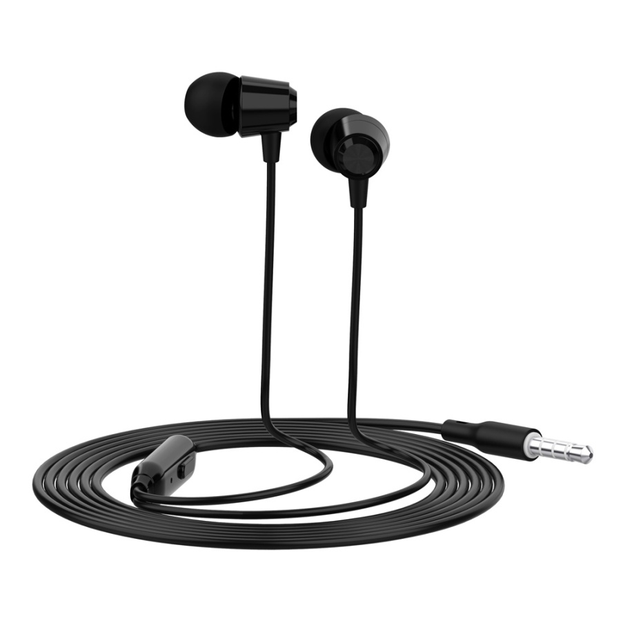 CELEBRAT earphones με μικρόφωνο G4, 3.5mm σύνδεση, Φ10mm, 1.2m, μαύρο