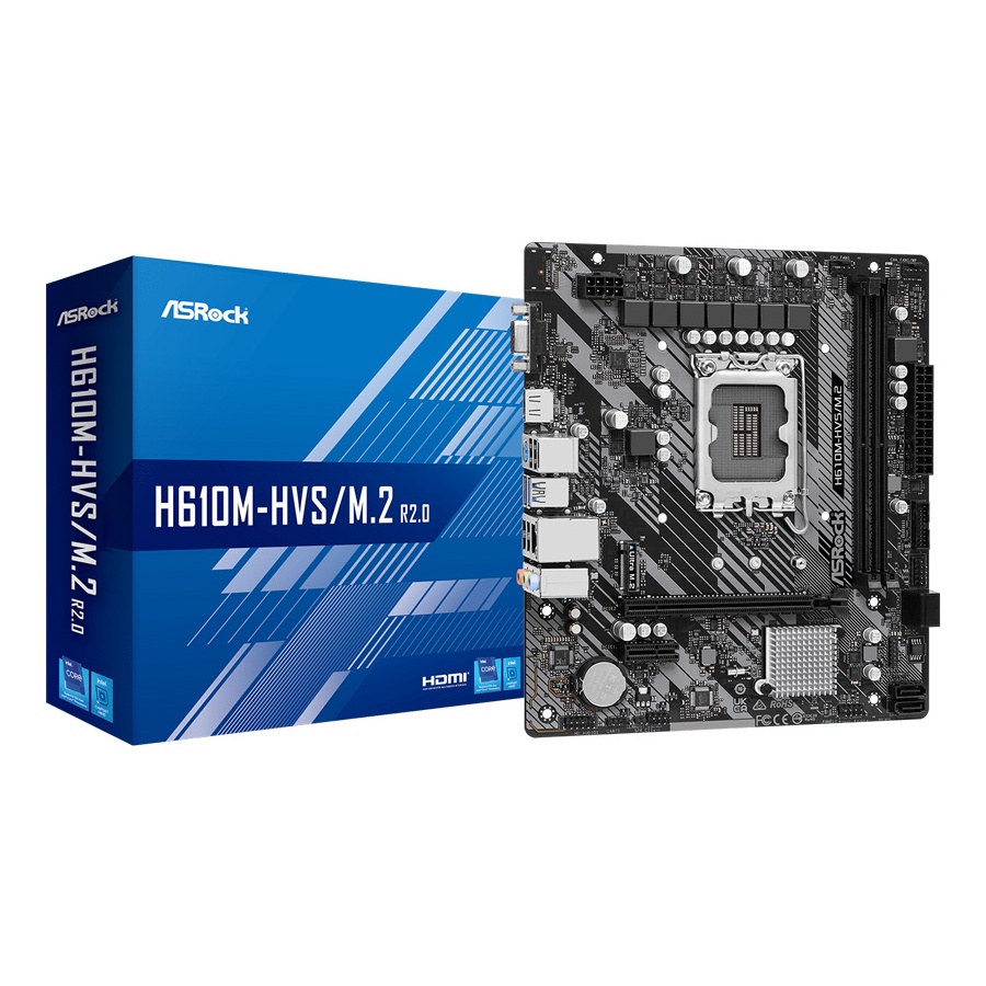 ASROCK μητρική H610M-HVS/M.2 R2.0, 2x DDR4, s1700, USB 3.2 Gen1, mATX - Image 4