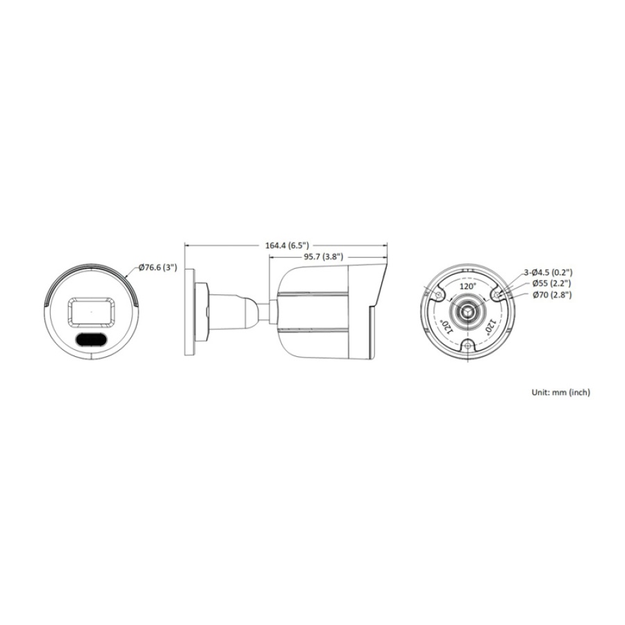 HIKVISION HIWATCH IP κάμερα ColorVu HWI-B149H, 2.8mm, 4MP, IP67, PoE - Image 2