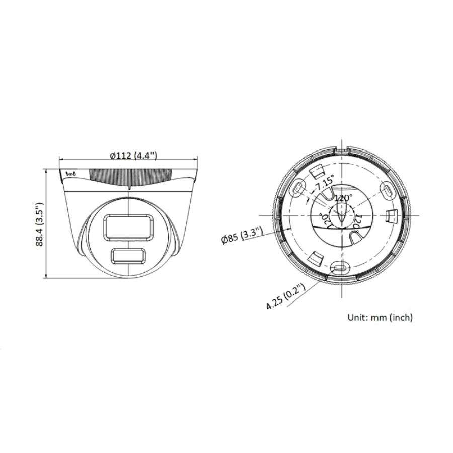 HIKVISION HIWATCH IP κάμερα ColorVu HWI-T229H, 2.8mm, 2MP, IP67, PoE - Image 2