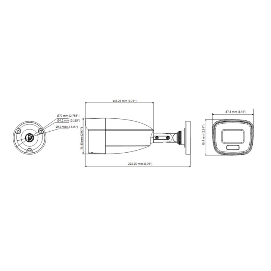 HIKVISION HIWATCH υβριδική κάμερα ColorVu HWT-B229-M, 2.8mm, 2MP, IP66 - Image 2