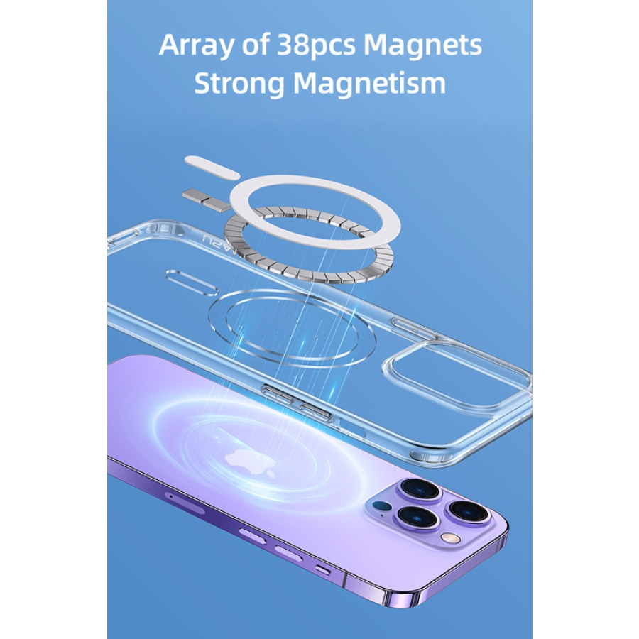 USAMS θήκη Ice Magnet για iPhone 14 Plus, με μαγνήτες, διάφανη - Image 2