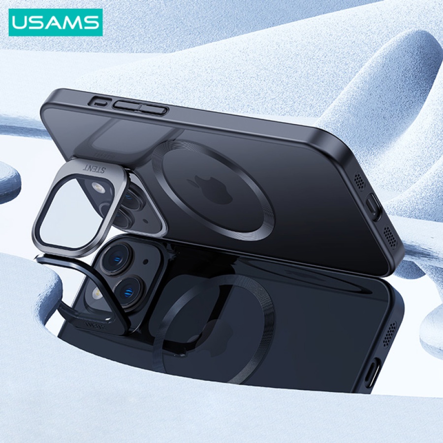USAMS θήκη Geying US-BH855 για iPhone 15 Pro, διάφανη/μπλε - Image 3