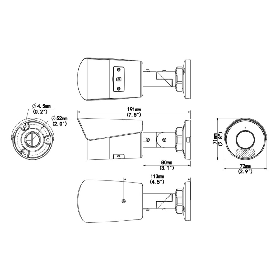 UNIARCH IP κάμερα IPC-B128-APF28KM, 2.8mm, 8MP, PoE, SD, IR 30m - Image 4