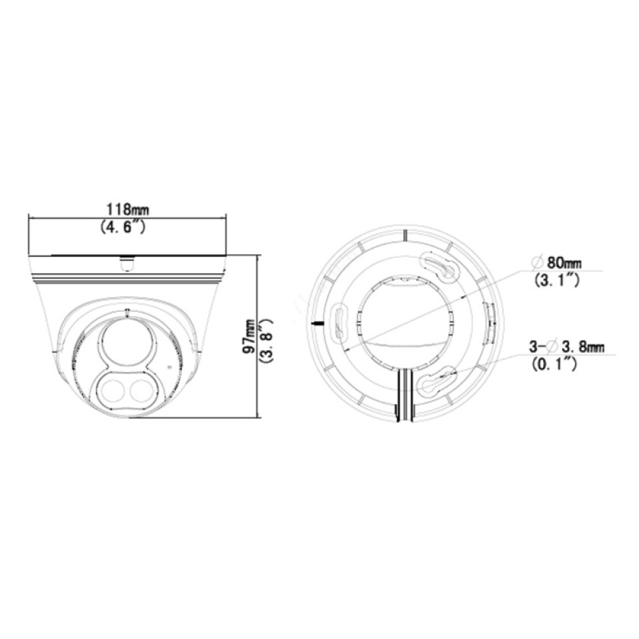 UNIARCH IP κάμερα IPC-T213-APF28W, 2.8mm 3MP, IP67, PoE, LED, SD, IR 30m - Image 3