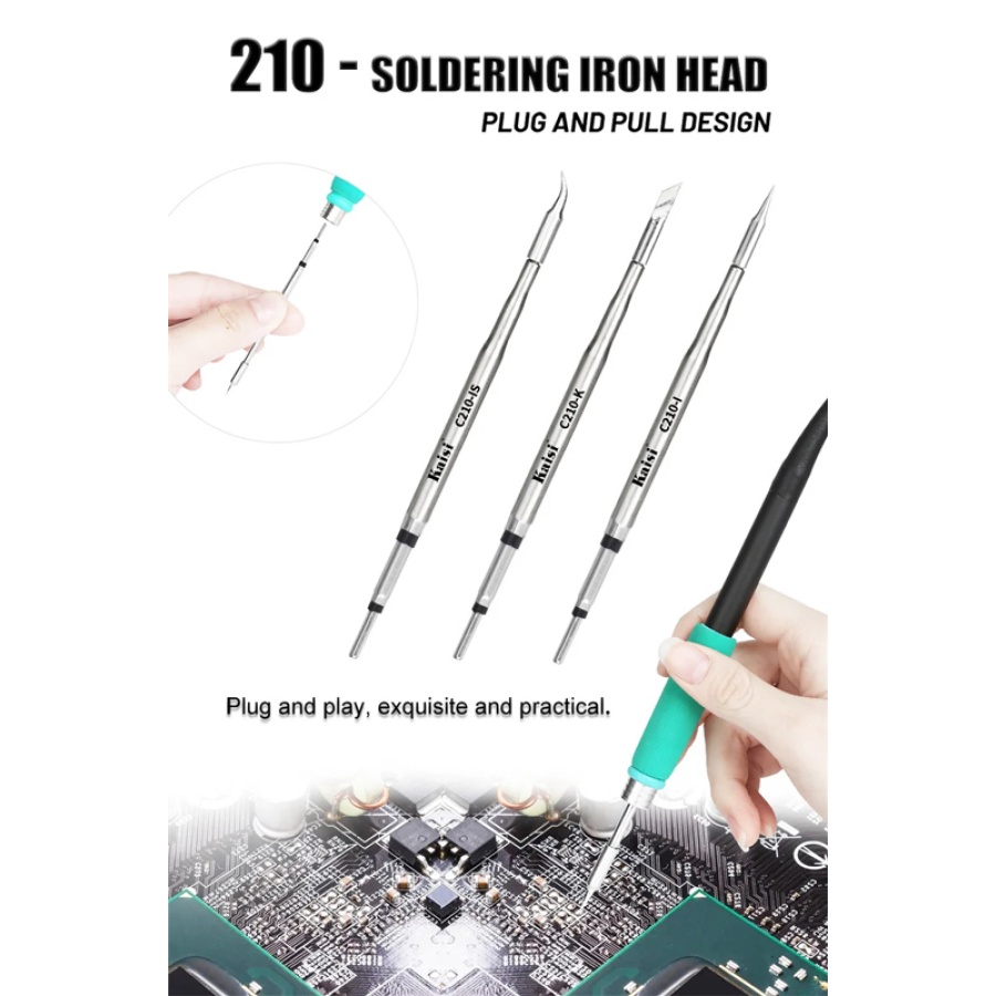 KAISI σετ soldering tip C210, τύπου I/IS/K, 3τμχ - Image 2